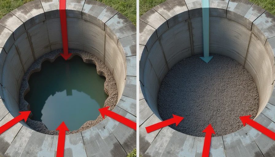 Comparison of wrong vs right sump pump pit placement in basement
