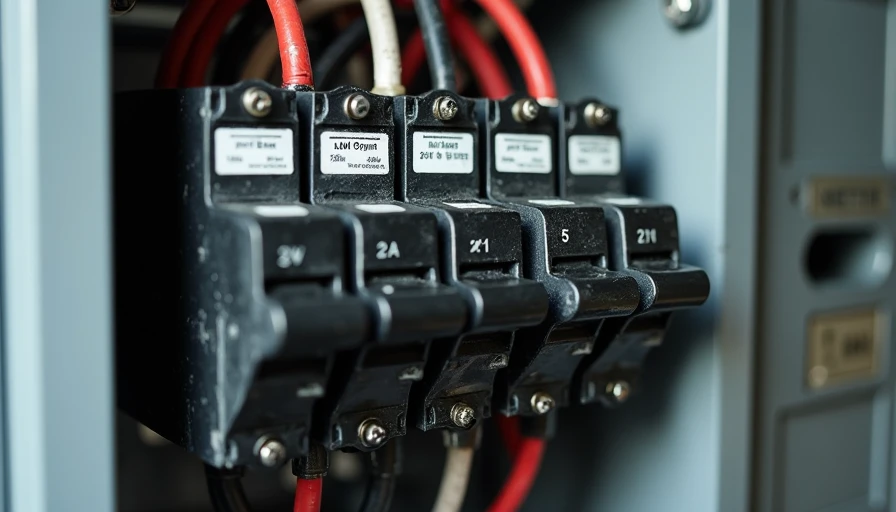 Electrical panel with 20-amp breakers dedicated to basement circuits