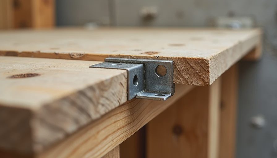 Close-up of proper floating wall top bracket installation allowing for movement