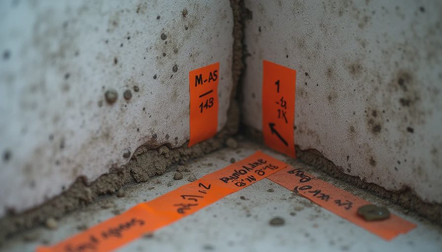 Foundation wall with moisture monitoring tape and repairs during first winter observation