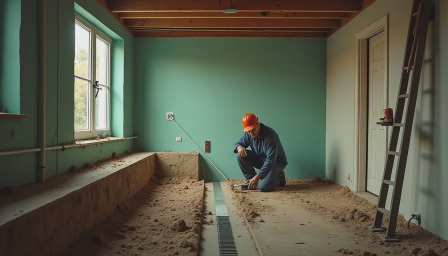 Visual context for types of basement drainage systems