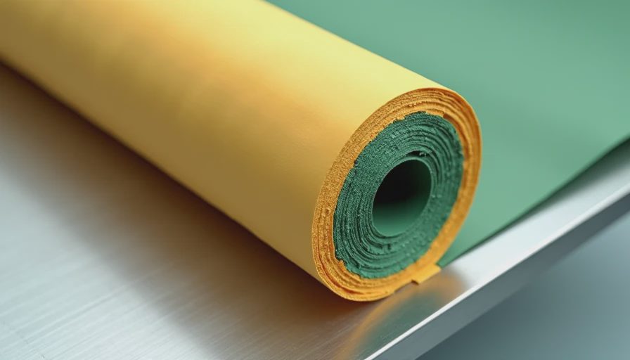Visual context for vinyl faced insulation for metal buildings