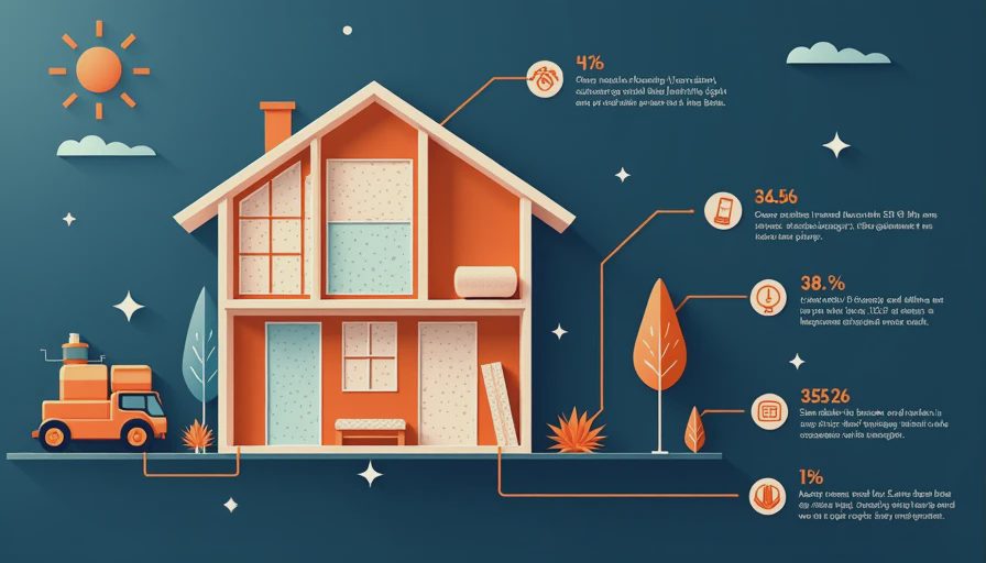 Visual context for foam or fiberglass insulation