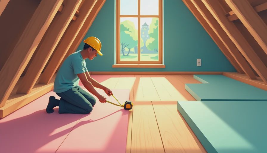 Visual context for batt insulation vs rigid insulation