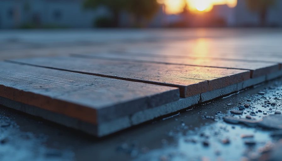 Visual context for vinyl flooring on concrete