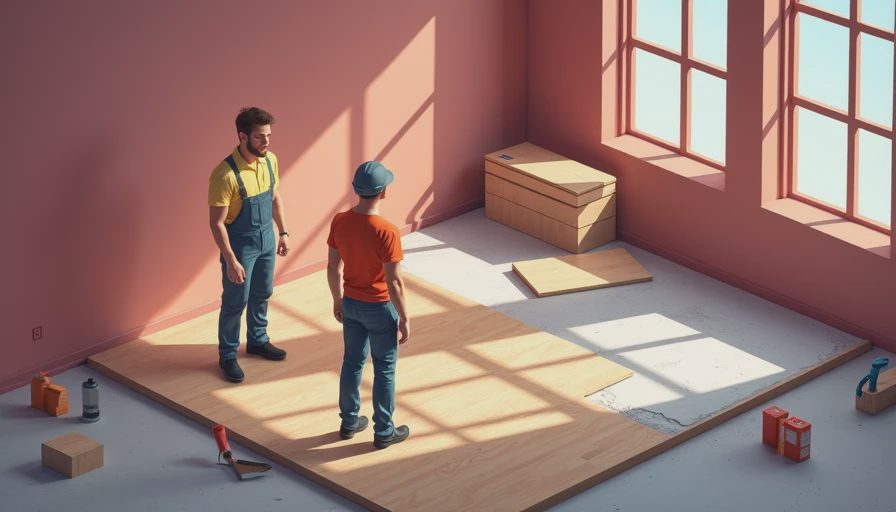 Visual context for can you put vinyl flooring over concrete