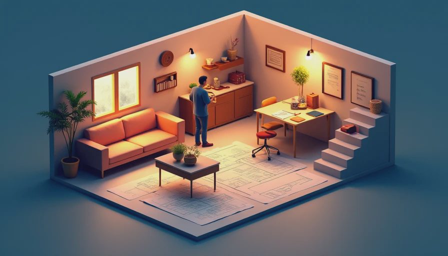 Illustration for basement design program