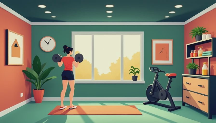 Visual context for basement home gym
